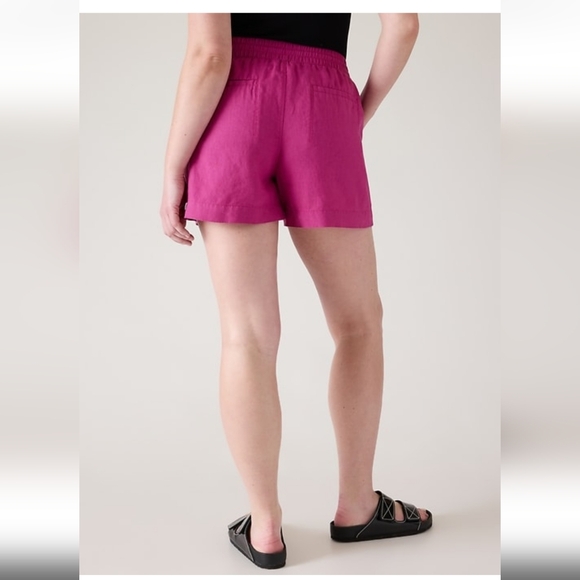 Athleta Retreat Linen Shorts in Iceplant Pink S sold out! NWT MSRP $59 - Picture 7 of 14